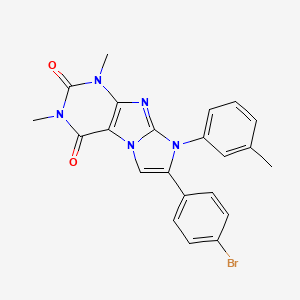 molecular formula C22H18BrN5O2 B3557021 7-(4-bromophenyl)-1,3-dimethyl-8-(3-methylphenyl)-1H-imidazo[2,1-f]purine-2,4(3H,8H)-dione 