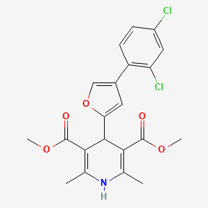 dimethyl 4-[4-(2,4-dichlorophenyl)-2-furyl]-2,6-dimethyl-1,4-dihydro-3,5-pyridinedicarboxylate