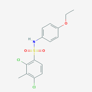 molecular formula C15H15Cl2NO3S B3557052 2,4-dichloro-N-(4-ethoxyphenyl)-3-methylbenzenesulfonamide 