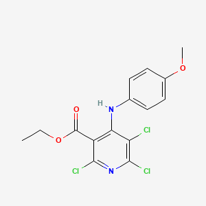 ethyl 2,5,6-trichloro-4-[(4-methoxyphenyl)amino]nicotinate