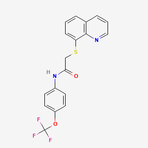 2-(8-quinolinylthio)-N-[4-(trifluoromethoxy)phenyl]acetamide