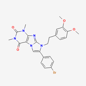 7-(4-bromophenyl)-8-[2-(3,4-dimethoxyphenyl)ethyl]-1,3-dimethyl-1H-imidazo[2,1-f]purine-2,4(3H,8H)-dione