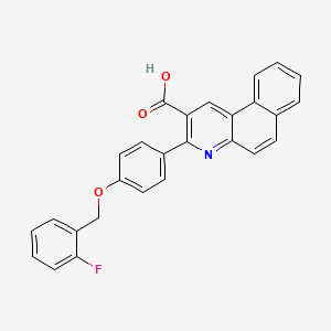 3-{4-[(2-fluorobenzyl)oxy]phenyl}benzo[f]quinoline-2-carboxylic acid