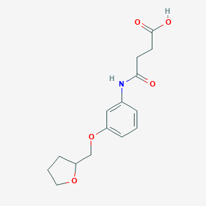 molecular formula C15H19NO5 B355708 4-Oxo-4-[3-(tetrahydro-2-furanylmethoxy)anilino]-butanoic acid CAS No. 909366-66-1