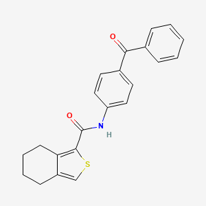 molecular formula C22H19NO2S B3557096 N-(4-benzoylphenyl)-4,5,6,7-tetrahydro-2-benzothiophene-1-carboxamide 