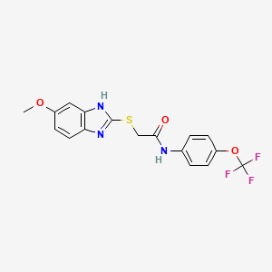 2-[(5-methoxy-1H-benzimidazol-2-yl)thio]-N-[4-(trifluoromethoxy)phenyl]acetamide