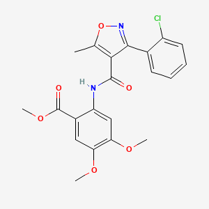 methyl 2-({[3-(2-chlorophenyl)-5-methyl-4-isoxazolyl]carbonyl}amino)-4,5-dimethoxybenzoate