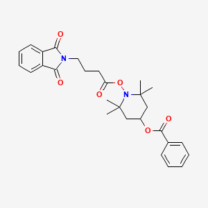 1-{[4-(1,3-dioxo-1,3-dihydro-2H-isoindol-2-yl)butanoyl]oxy}-2,2,6,6-tetramethylpiperidin-4-yl benzoate