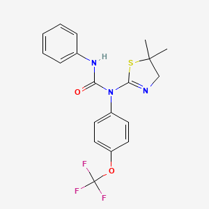 molecular formula C19H18F3N3O2S B3557172 N-(5,5-dimethyl-4,5-dihydro-1,3-thiazol-2-yl)-N'-phenyl-N-[4-(trifluoromethoxy)phenyl]urea 