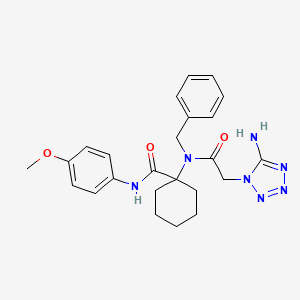 molecular formula C24H29N7O3 B3557211 1-[[(5-amino-1H-tetrazol-1-yl)acetyl](benzyl)amino]-N-(4-methoxyphenyl)cyclohexanecarboxamide 