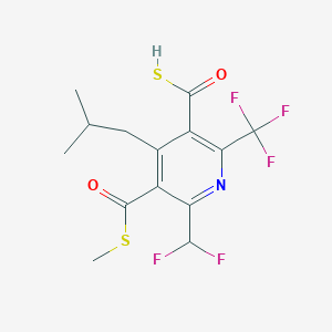 6-(difluoromethyl)-4-isobutyl-5-[(methylthio)carbonyl]-2-(trifluoromethyl)pyridine-3-carbothioic S-acid