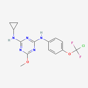 N-{4-[chloro(difluoro)methoxy]phenyl}-N'-cyclopropyl-6-methoxy-1,3,5-triazine-2,4-diamine