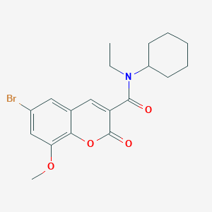 6-bromo-N-cyclohexyl-N-ethyl-8-methoxy-2-oxo-2H-chromene-3-carboxamide