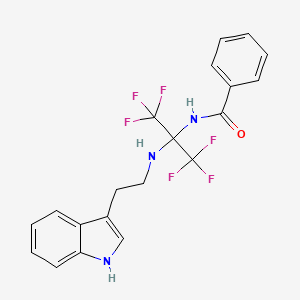 N-[2,2,2-trifluoro-1-{[2-(1H-indol-3-yl)ethyl]amino}-1-(trifluoromethyl)ethyl]benzamide