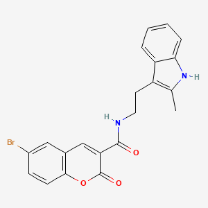 molecular formula C21H17BrN2O3 B3557270 6-bromo-N-[2-(2-methyl-1H-indol-3-yl)ethyl]-2-oxo-2H-chromene-3-carboxamide 