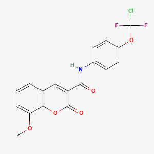 N-{4-[chloro(difluoro)methoxy]phenyl}-8-methoxy-2-oxo-2H-chromene-3-carboxamide