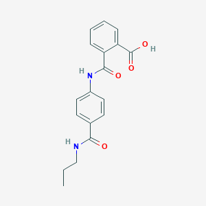 molecular formula C18H18N2O4 B355728 2-({4-[(丙胺基)羰基]苯胺基}羰基)-苯甲酸 CAS No. 940494-06-4