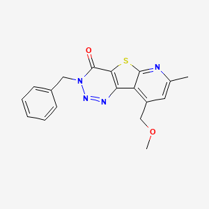 molecular formula C18H16N4O2S B3557293 3-benzyl-9-(methoxymethyl)-7-methylpyrido[3',2':4,5]thieno[3,2-d][1,2,3]triazin-4(3H)-one 