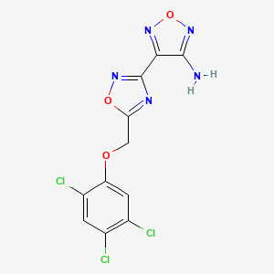 4-{5-[(2,4,5-trichlorophenoxy)methyl]-1,2,4-oxadiazol-3-yl}-1,2,5-oxadiazol-3-amine