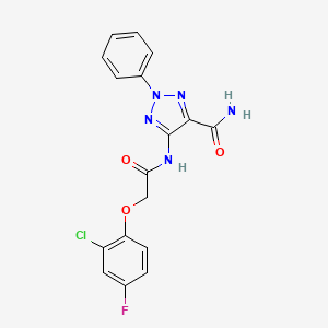 5-{[(2-chloro-4-fluorophenoxy)acetyl]amino}-2-phenyl-2H-1,2,3-triazole-4-carboxamide