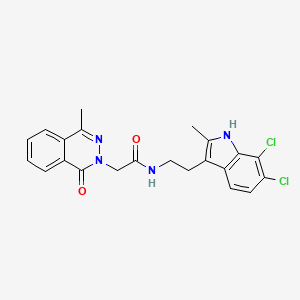 molecular formula C22H20Cl2N4O2 B3557311 N-[2-(6,7-dichloro-2-methyl-1H-indol-3-yl)ethyl]-2-(4-methyl-1-oxophthalazin-2(1H)-yl)acetamide 