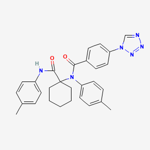 N-(4-methylphenyl)-N-(1-{[(4-methylphenyl)amino]carbonyl}cyclohexyl)-4-(1H-tetrazol-1-yl)benzamide