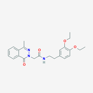 molecular formula C23H27N3O4 B3557320 N-[2-(3,4-diethoxyphenyl)ethyl]-2-(4-methyl-1-oxophthalazin-2(1H)-yl)acetamide 