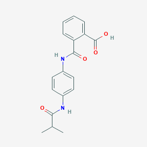 molecular formula C18H18N2O4 B355733 2-{[4-(Isobutyrylamino)anilino]-carbonyl}benzoic acid CAS No. 925168-82-7