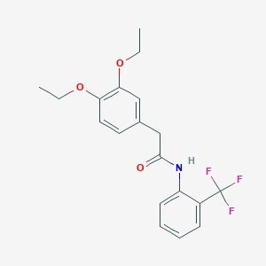 molecular formula C19H20F3NO3 B3557344 2-(3,4-diethoxyphenyl)-N-[2-(trifluoromethyl)phenyl]acetamide 