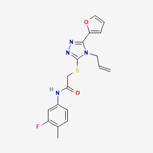 molecular formula C18H17FN4O2S B3557388 2-{[4-allyl-5-(2-furyl)-4H-1,2,4-triazol-3-yl]thio}-N-(3-fluoro-4-methylphenyl)acetamide CAS No. 442672-43-7