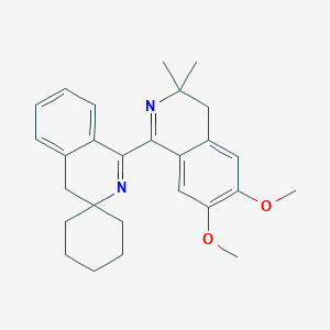 1'-(6,7-dimethoxy-3,3-dimethyl-3,4-dihydroisoquinolin-1-yl)-4'H-spiro[cyclohexane-1,3'-isoquinoline]