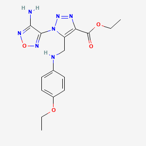 ethyl 1-(4-amino-1,2,5-oxadiazol-3-yl)-5-{[(4-ethoxyphenyl)amino]methyl}-1H-1,2,3-triazole-4-carboxylate