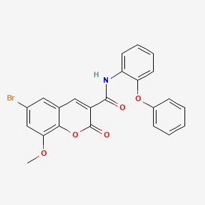 6-bromo-8-methoxy-2-oxo-N-(2-phenoxyphenyl)-2H-chromene-3-carboxamide