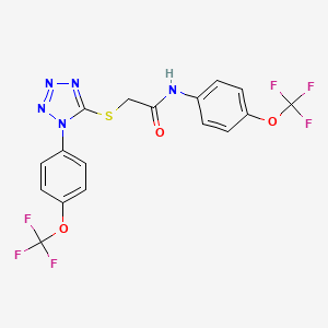 N-[4-(trifluoromethoxy)phenyl]-2-({1-[4-(trifluoromethoxy)phenyl]-1H-tetrazol-5-yl}thio)acetamide