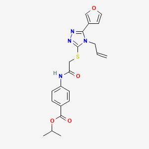 molecular formula C21H22N4O4S B3557426 isopropyl 4-[({[4-allyl-5-(3-furyl)-4H-1,2,4-triazol-3-yl]thio}acetyl)amino]benzoate 