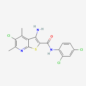 3-amino-5-chloro-N-(2,4-dichlorophenyl)-4,6-dimethylthieno[2,3-b]pyridine-2-carboxamide