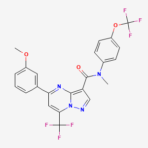 5-(3-methoxyphenyl)-N-methyl-N-[4-(trifluoromethoxy)phenyl]-7-(trifluoromethyl)pyrazolo[1,5-a]pyrimidine-3-carboxamide