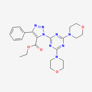 ethyl 1-(4,6-dimorpholin-4-yl-1,3,5-triazin-2-yl)-4-phenyl-1H-1,2,3-triazole-5-carboxylate