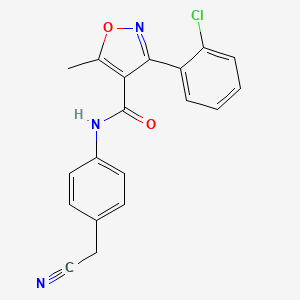 3-(2-chlorophenyl)-N-[4-(cyanomethyl)phenyl]-5-methyl-4-isoxazolecarboxamide