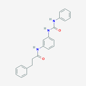 molecular formula C22H21N3O2 B355748 N-{3-[(anilinocarbonyl)amino]phenyl}-3-phenylpropanamide CAS No. 940464-65-3