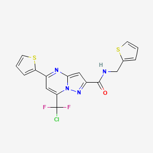 molecular formula C17H11ClF2N4OS2 B3557487 7-[chloro(difluoro)methyl]-5-(2-thienyl)-N-(2-thienylmethyl)pyrazolo[1,5-a]pyrimidine-2-carboxamide 