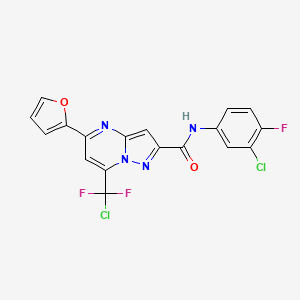 7-[chloro(difluoro)methyl]-N-(3-chloro-4-fluorophenyl)-5-(2-furyl)pyrazolo[1,5-a]pyrimidine-2-carboxamide