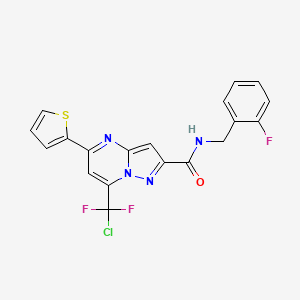 7-[chloro(difluoro)methyl]-N-(2-fluorobenzyl)-5-(2-thienyl)pyrazolo[1,5-a]pyrimidine-2-carboxamide