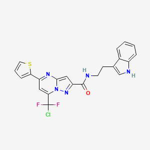 7-[chloro(difluoro)methyl]-N-[2-(1H-indol-3-yl)ethyl]-5-(2-thienyl)pyrazolo[1,5-a]pyrimidine-2-carboxamide