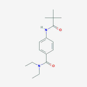 molecular formula C16H24N2O2 B355751 4-[(2,2-dimethylpropanoyl)amino]-N,N-diethylbenzamide CAS No. 923176-54-9