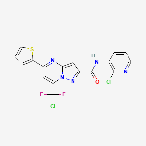 molecular formula C17H9Cl2F2N5OS B3557525 7-[chloro(difluoro)methyl]-N-(2-chloropyridin-3-yl)-5-(2-thienyl)pyrazolo[1,5-a]pyrimidine-2-carboxamide 