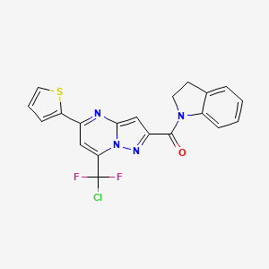 7-[chloro(difluoro)methyl]-2-(2,3-dihydro-1H-indol-1-ylcarbonyl)-5-(2-thienyl)pyrazolo[1,5-a]pyrimidine