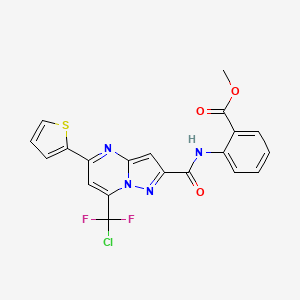 methyl 2-({[7-[chloro(difluoro)methyl]-5-(2-thienyl)pyrazolo[1,5-a]pyrimidin-2-yl]carbonyl}amino)benzoate