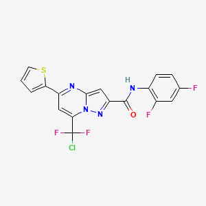 7-[chloro(difluoro)methyl]-N-(2,4-difluorophenyl)-5-(2-thienyl)pyrazolo[1,5-a]pyrimidine-2-carboxamide