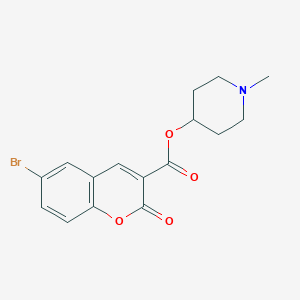 molecular formula C16H16BrNO4 B3557553 1-methyl-4-piperidinyl 6-bromo-2-oxo-2H-chromene-3-carboxylate 